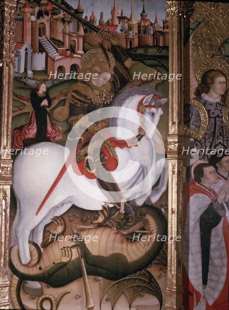'St. George', detail of one of the tables in the 'Altarpiece of the Virgin, St. Michael and St. …