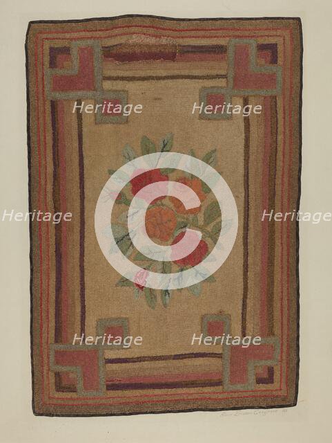 Hooked Rug, 1941. Creator: Alice Cosgrove.