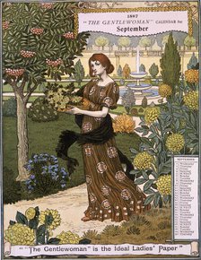 "The Gentlewoman" Calendar for September 1897. Creator: Unknown.