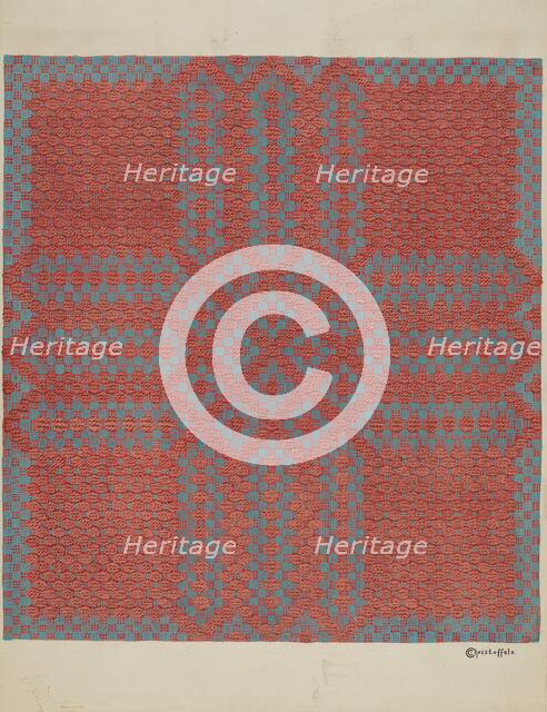 Coverlet, 1935/1942. Creator: Cornelius Christoffels.
