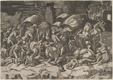 Battle with a Cutlass, ca. 1515-27. Creator: Marco Dente.