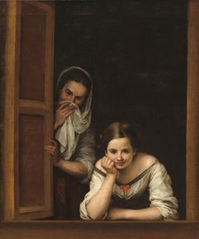 Two Women at a Window, 1665-1670. Creator: Murillo, Bartolomé Estebàn (1617-1682).