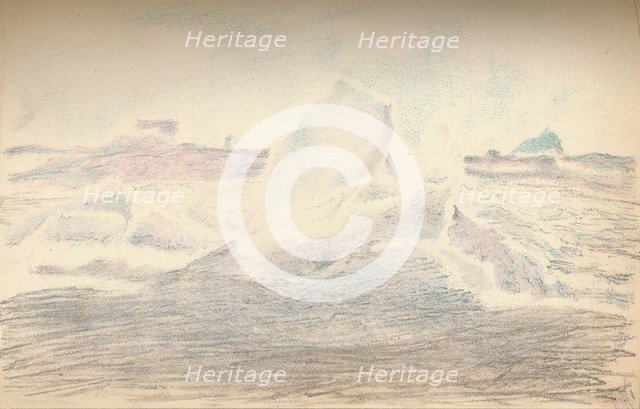 'Ice near the 'Fram', 4th July 1894', (1897). Artist: Fridtjof Nansen.