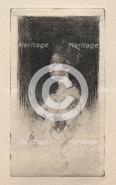 Profile Head of a Japanese Girl, 1879. Creator: Robert Frederick Blum (American, 1857-1903).