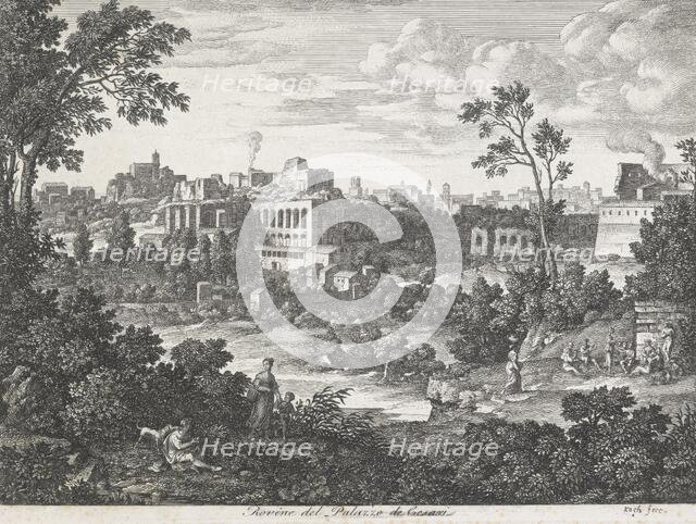 Die Römischen Ansichten (Views of Rome)/Rovine del Palazzo de Cesari, 1810. Creator: Joseph Anton Koch.