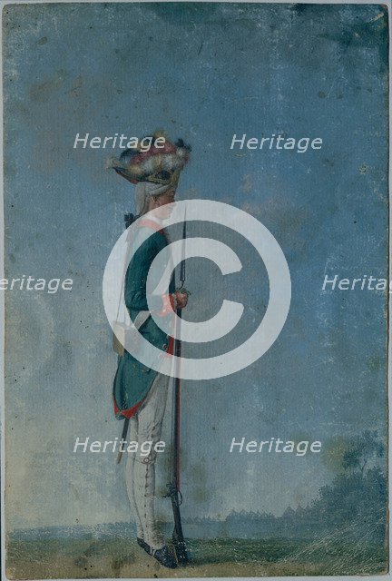 Grenadier of the Preobrazhensky Regiment, End of 1770s. Artist: Anonymous  