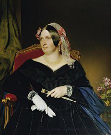 Lady in an armchair, 1846. Creator: Franz Eybl.