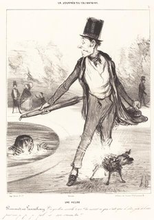 Une heure, 1839. Creator: Honore Daumier.