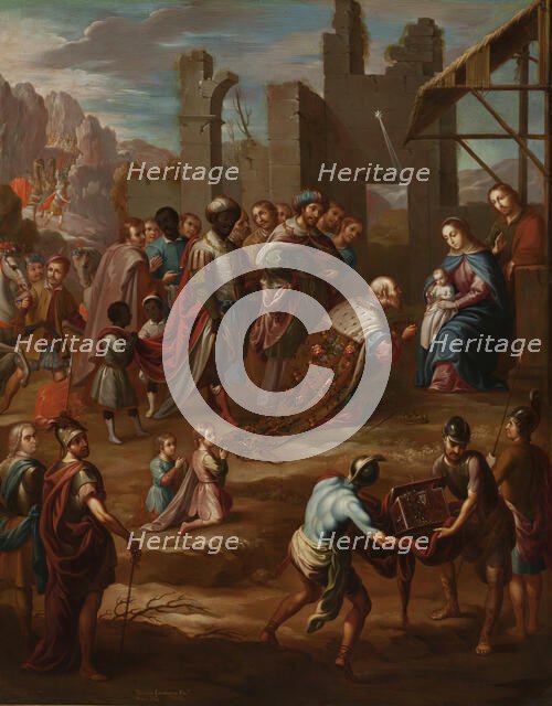 The Adoration of the Kings with Donor (La adoración de los reyes con donante), 1741. Creator: Nicolás Enríquez.