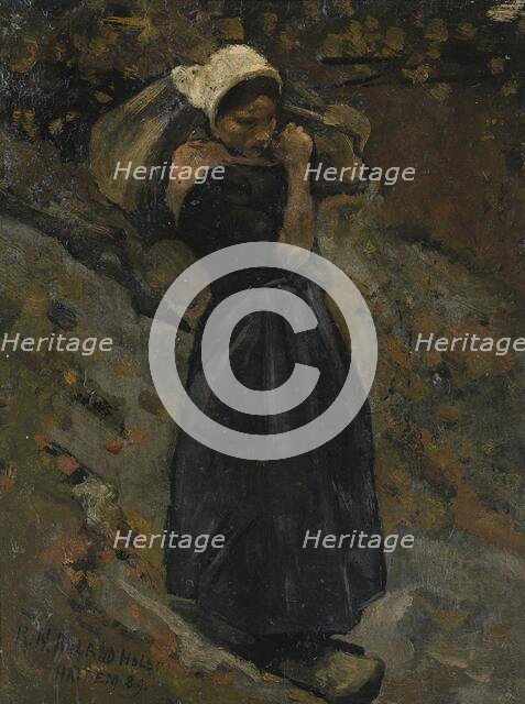 A Peasant Woman carrying a Sack, 1889. Creator: Richard Roland Holst.