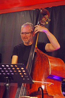 Liran Conran, Guido Spannocchi Quartet, Verdict Jazz Club, Brighton, East Sussex, Sept 2023. Creator: Brian O'Connor.