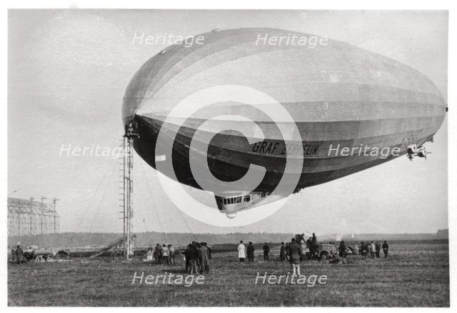 Airship LZ127 'Graf Zeppelin' moored at Loewental, Germany, 1933. Artist: Unknown