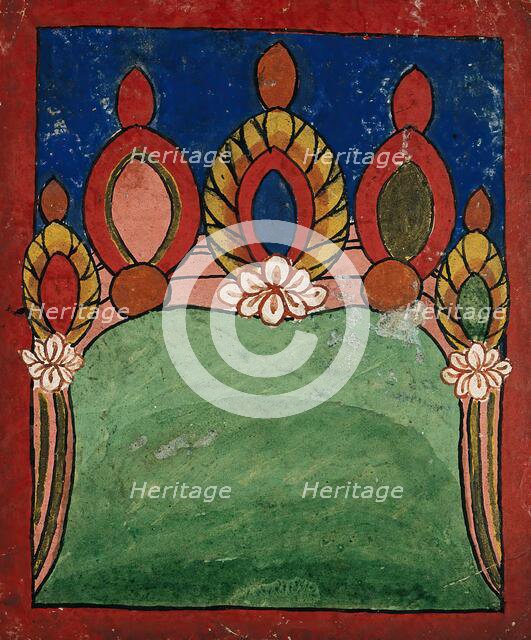 Tibetan fortune telling card. Creator: Unknown.