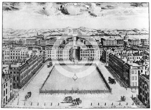 Hanover Square, London, 18th century (1907). Artist: Unknown