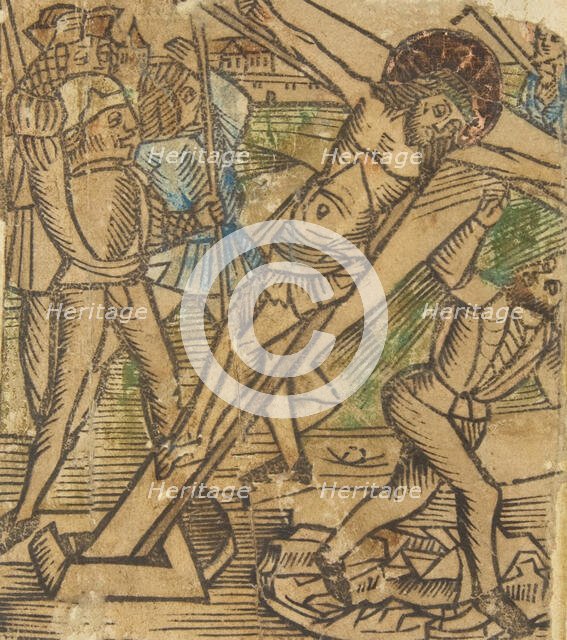 One of the Seven Falls of Christ (Schr. 683), 15th century., 15th century. Creator: Anon.