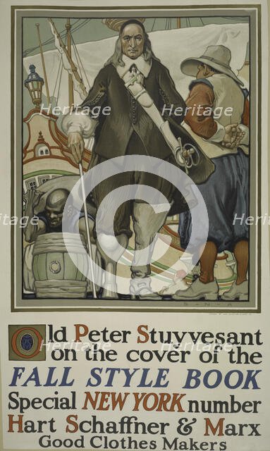 Old Peter Stuyvesant on the cover of the Fall style book, c1911. Creator: Unknown.