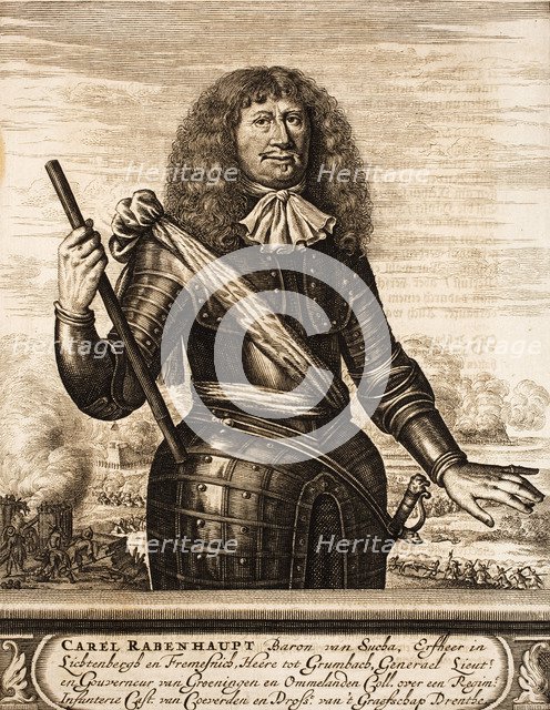 Portrait of Carl von Rabenhaupt (1602-1675) (From: Schauplatz des Krieges), 1675. Creator: Anonymous.