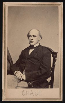 Portrait of Salmon Portland Chase (1808-1873), Before 1873. Creator: Brady's National Photographic Portrait Galleries.