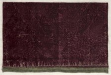 Fragment of Stamped Velvet, first half of 17th century. Creator: Unknown.