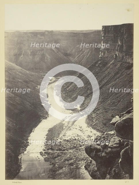 Grand Cañon, Colorado River, Near Paria Creek, Looking West, 1872. Creator: William H. Bell.