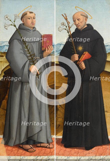 Saint Anthony of Padua. Saint Nicholas of Tolentino. Creator: Savoldo, Giovanni Girolamo (Girolamo da Brescia) (1480/85-1548).