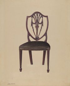 Side Chair, c. 1937. Creator: Louis Annino.