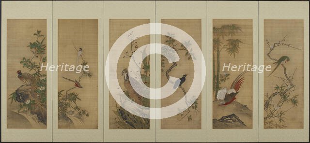 Birds and flowers, Edo period, 18th century. Creator: Unknown.