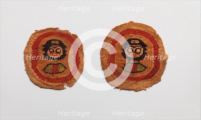 Textile Fragment, Coptic, 6th century. Creator: Unknown.