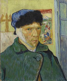 Autoportrait à l'oreille bandée (Self-Portrait with Bandaged Ear), 1889. Creator: Gogh, Vincent, van (1853-1890).