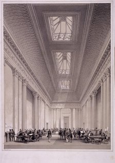 Hall of Commerce, Threadneedle Street, London, c1850. Artist: George Hawkins