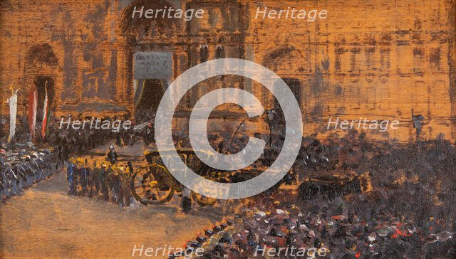 The funeral of Francesco Rizzoli, 1880. Creator: Sezanne, Augusto (1856-1935).