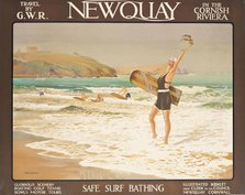 Newquay. Safe Surf Bathing, c1930. Creator: Burbidge, William (1884-1949).