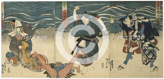 'Theatre Scene', 1844. Artist: Utagawa Kunisada