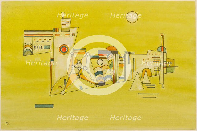 Zartes Gelb (Tender Yellow), 1927. Creator: Kandinsky, Wassily Vasilyevich (1866-1944).