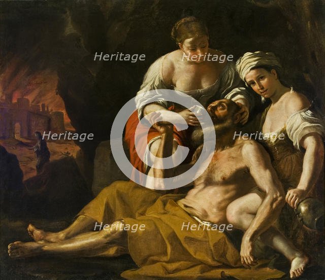 Lot and his Daughters, ca 1675-1680. Creator: Preti, Mattia (1613-1699).