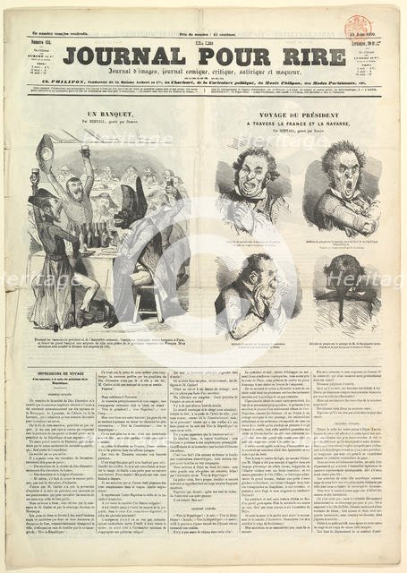 Le Journal Pour Rire, Journal d'Iimages, Journal Comique, Critique, Satirique e..., August 23, 1850. Creator: Unknown.