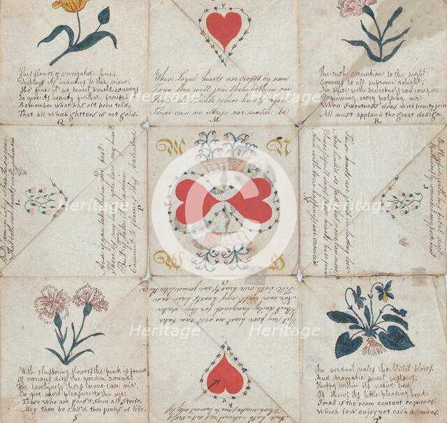 Valentine: Puzzle Purse, 1826. Creator: Anon.