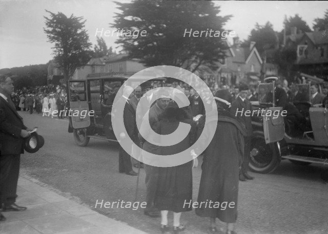Group of people at an event, c1935. Creator: Kirk & Sons of Cowes.
