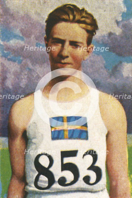Swedish javelin-thrower Erik Lundquist, 1928. Creator: Unknown.