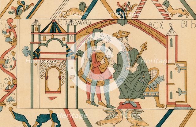 'Edward's instructions to Harold', (19th century?). Creator: Unknown.