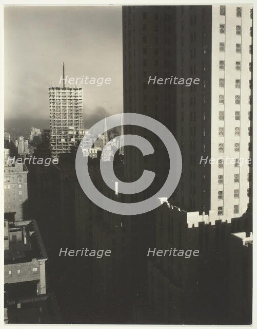 From My Window at the Shelton, West, 1931. Creator: Alfred Stieglitz.