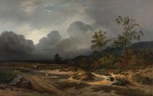 Landscape with a Thunderstorm Brewing, 1850. Creator: Willem Roelofs.