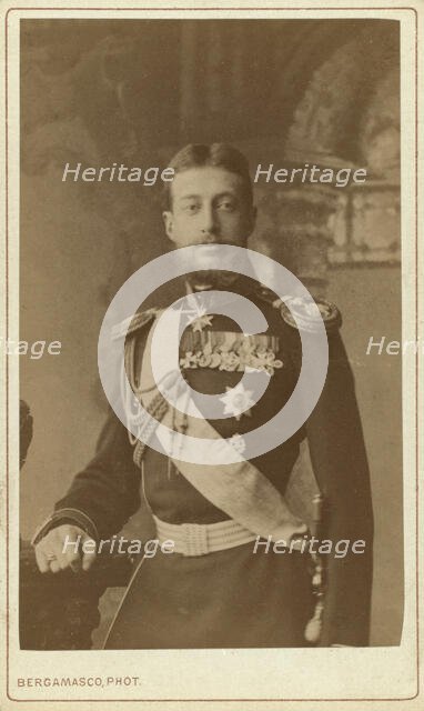 Grand Duke Konstantin Konstantinovich, three-quarter length portrait..., between 1870 and 86. Creator: Unknown.