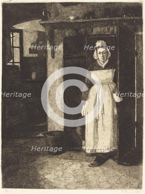 The Basement Door (La Sortie de Cave), 1868. Creator: Francois Bonvin.