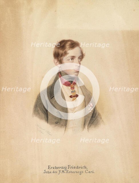 Portrait of Archduke Friedrich Ferdinand Leopold of Austria (1821-1847). Creator: Theer, Robert (1808-1863).