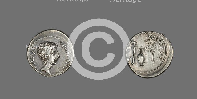 Denarius (Coin) Portraying Octavian, 36 BCE. Creator: Unknown.