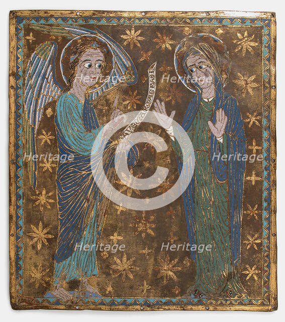Plaque with the Annunciation, Catalan or Central Italian, ca. 1200-1225. Creator: Unknown.