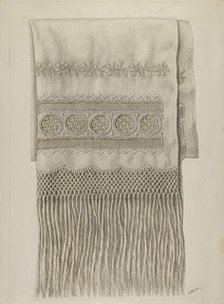 Embroidered Cloth, c. 1939. Creator: Paul Ward.