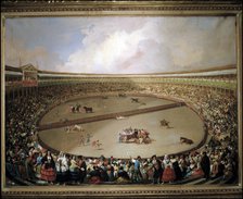 The divided bull ring', Eugenio Lucas Oil, 1853.