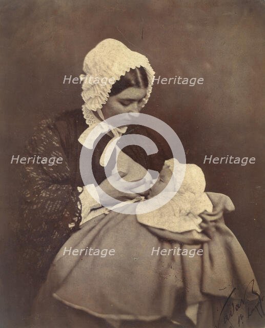 [Paul Nadar at the Breast of His Wet Nurse], 1856. Creator: Nadar.